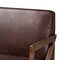 Baxton Studio Christa Mid-Century Fabric Upholstered Faux Leather and Wood Sofa-Dark Brown 191-11708-ZORO - alternate 9